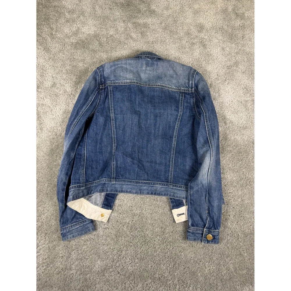 Crewcuts J.Crew Girls Denim Jacket Size 12 Medium Wash Blue Trucker Jean Jacket